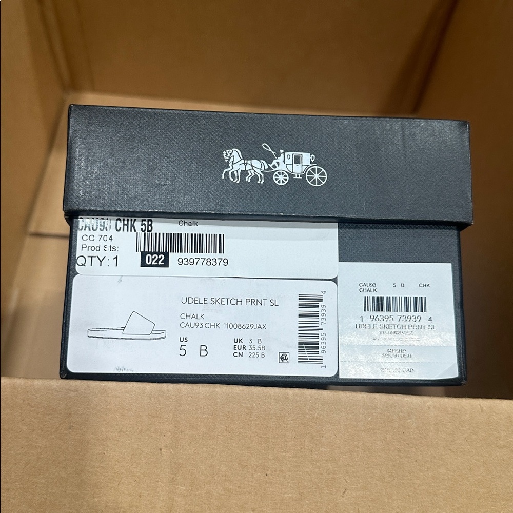 Coach Cream Sandals with Graphic Design - Picture 14 of 14